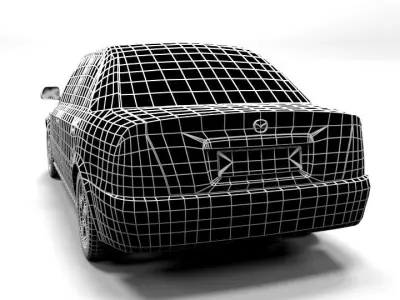 MAZDA 323 SEDAN LOWPOLY Low-poly 3D model