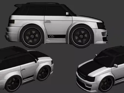 cartoon car vehicle 3d game ready model Low-poly 3D model-014 Low-poly 3D model