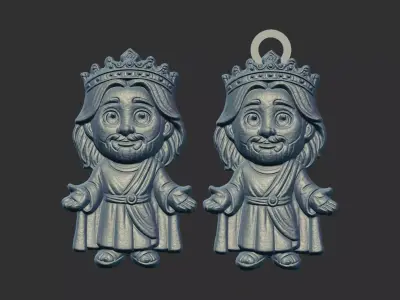 cute little jesus pentant decor 3D print model