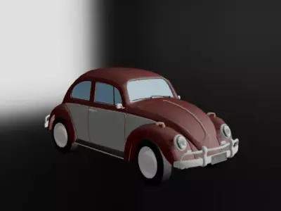 volkswagon beetle Low-poly 3D model