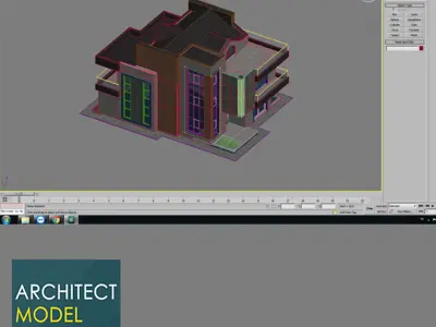 Architectural 3d Model Home Low-poly 3D model