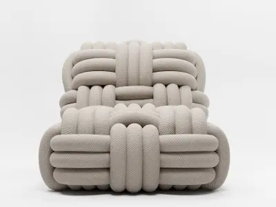 Moooi Knitty Lounge Chair by Nika Zupanc  Low-poly 3D model