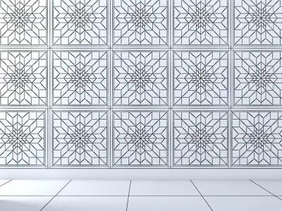 3d wall panel Low-poly 3D model 18