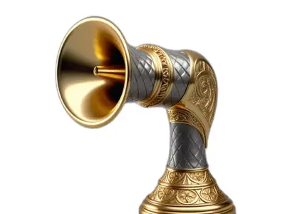Fantasy Ornate Royal Megaphone Low-poly 3D model