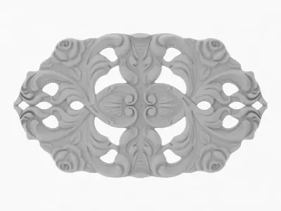 Cartouche Ornament 006 3D model