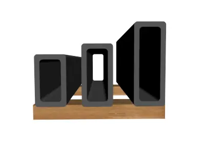1 2in Wall x3in Rectangel Tube 3D model