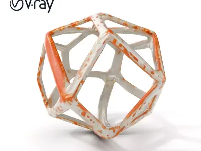 Geometric Metal Sculpture Model Pack Low-poly 3D model