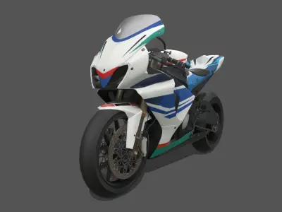 Sportbike8 Low-poly 3D model