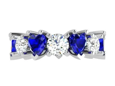 Heart Round Cut Eternity Band 3839 3D print model
