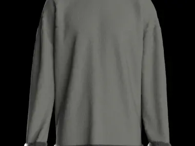 Male knit longsleeve 3D model