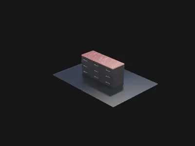 wood table 3d 3D model