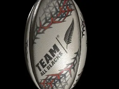 rugby ball 3 Low-poly 3D model