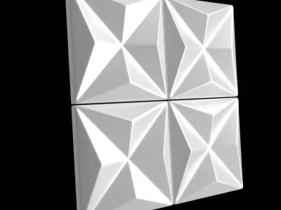 Panel3D05 geometric wall panel 3D model
