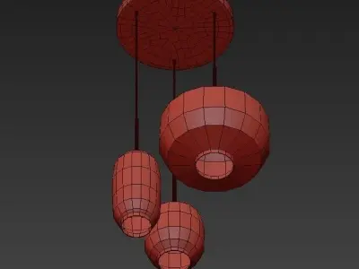 Sculptural Glass 3 Light 3D model purchase