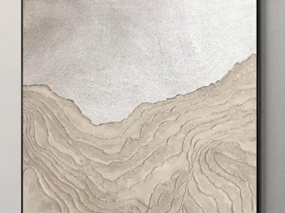 Plaster two square photo frames 34 Low-poly 3D model