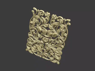 relief gothic sculpture cnc detail luxury pattern euro design 3D print model