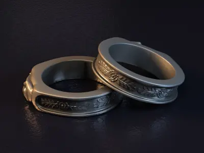 fashion ring A005 3D print model