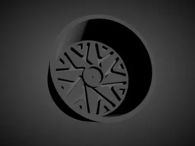 Forgiato Attivo scalable and Printable rim 3D print model
