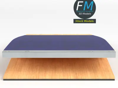 Gymnastics springboard 1 3D model