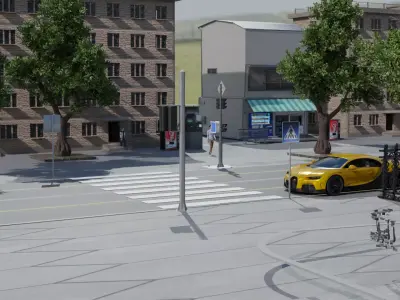 CITY AND BUGATTI CHIRON Texture