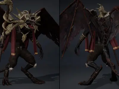 Ghost Mage ArmWing Low-poly 3D model