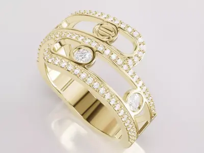 Jewelry Diamond Ring Model RG90 Free 3D print model