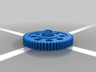 60 tooth gear Spur gear for 1 16 rally RC car Also a mold to ... Free 3D print model