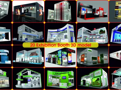 20 Exhibition Booth 3D model 3D model