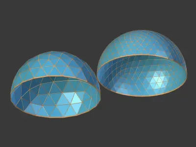 Geodesic Dome Low-poly 3D model