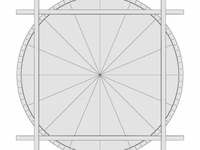 Round mirror in a gold decorative metal frame Meryl 3D model