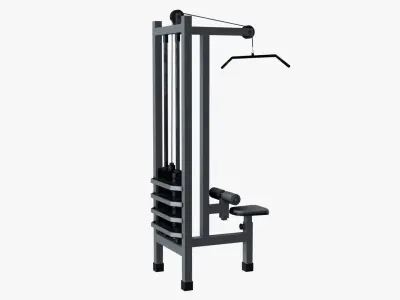 Lat Pulldown Machine Low-poly 3D model
