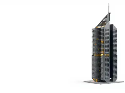 Futuristic Skyscraper Architectural Model Low-poly 3D model order