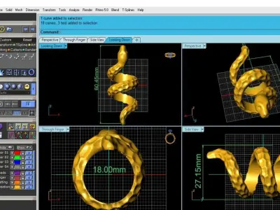 snake jewel ring 3d  3D model