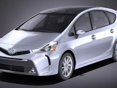 Toyota Prius V 2017 VRAY 3D model