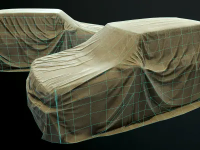 Car Cover d Low-poly 3D model
