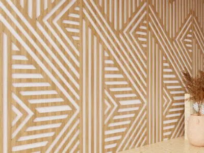 Wall wood seamless set2 V19 3D model