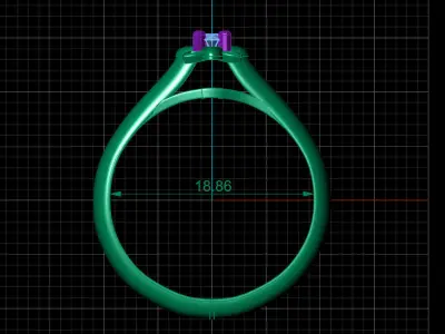 STL 3DM Print Ready Women Diamond Ring Lightweight Printable  3D print model get