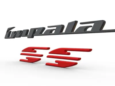  impala logo nameplate  3D print model