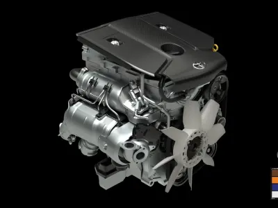 Toyoda Engine 3D model