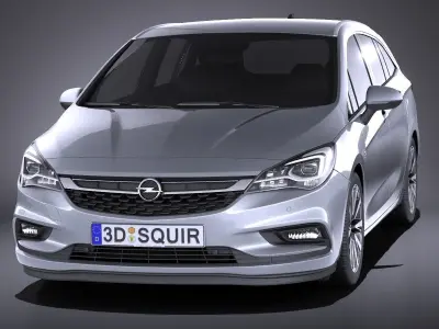 Opel Astra Sports Tourer 2017 VRAY 3D model