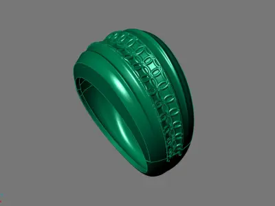 Women Ring Plain Ring Ready STL 3DM Models Womens Rings 3D print model 53
