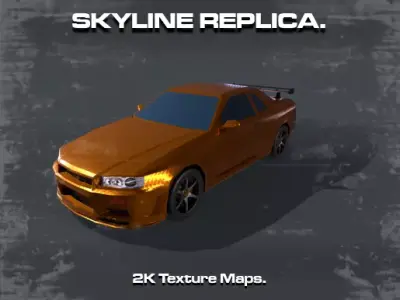 SKYLINE REPLICA Low-poly 3D model