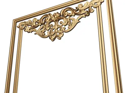 Boiserie Carved Decoration Panel 04 Low-poly 3D model