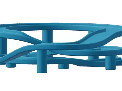 Plastic Architectural Complex Bridge Toy 3D model