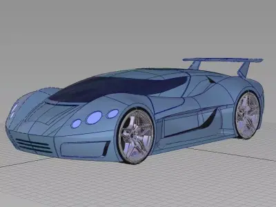 VideoGame futuristic vehicle 3D model