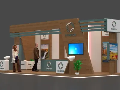 Exhibition booth 3D model