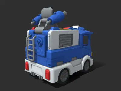 toy police Car Low-poly 3D model