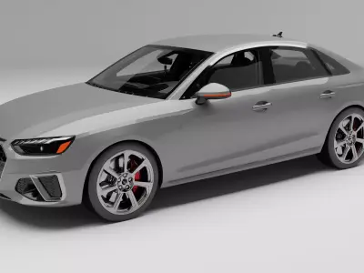 Audi-S4-Sedan With Interior 3D model