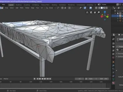 Awning - Tabernacle - Pavilion Low-poly 3D model