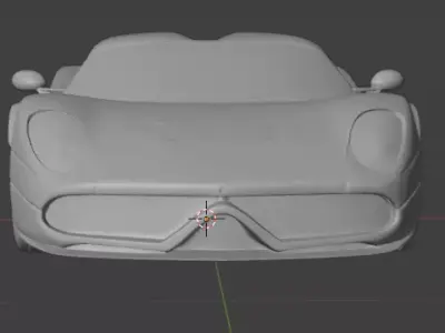 Detailed Sports Car 3D model Low-poly 3D model